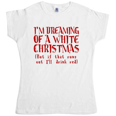 White Christmas Fitted Womens T-Shirt 8Ball